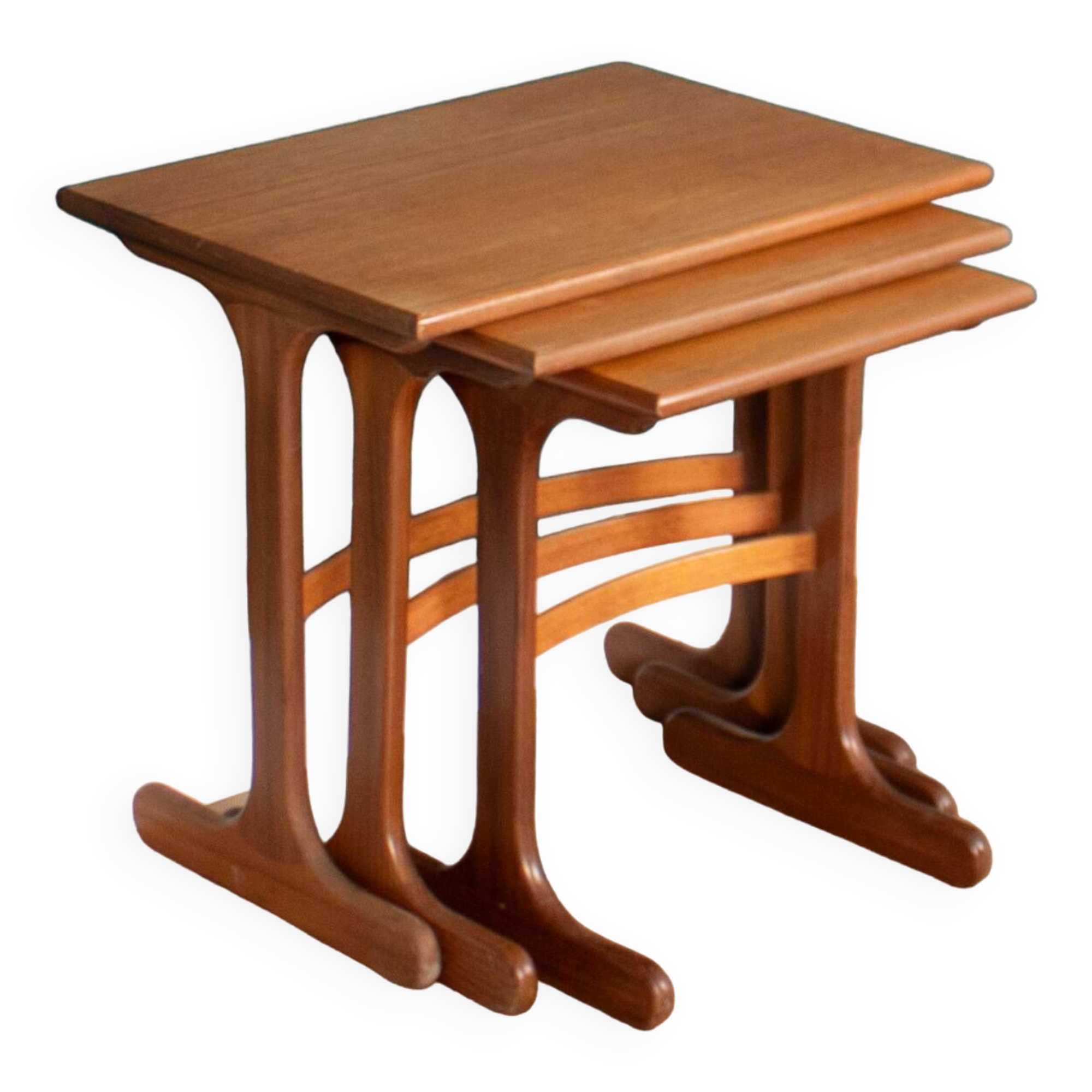 Retro Teak 1960s G Plan Mid Century Nest Of 3 Coffee Tables