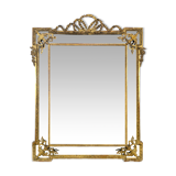 Golden wooden mirror with moulding from the Napoléon III period.