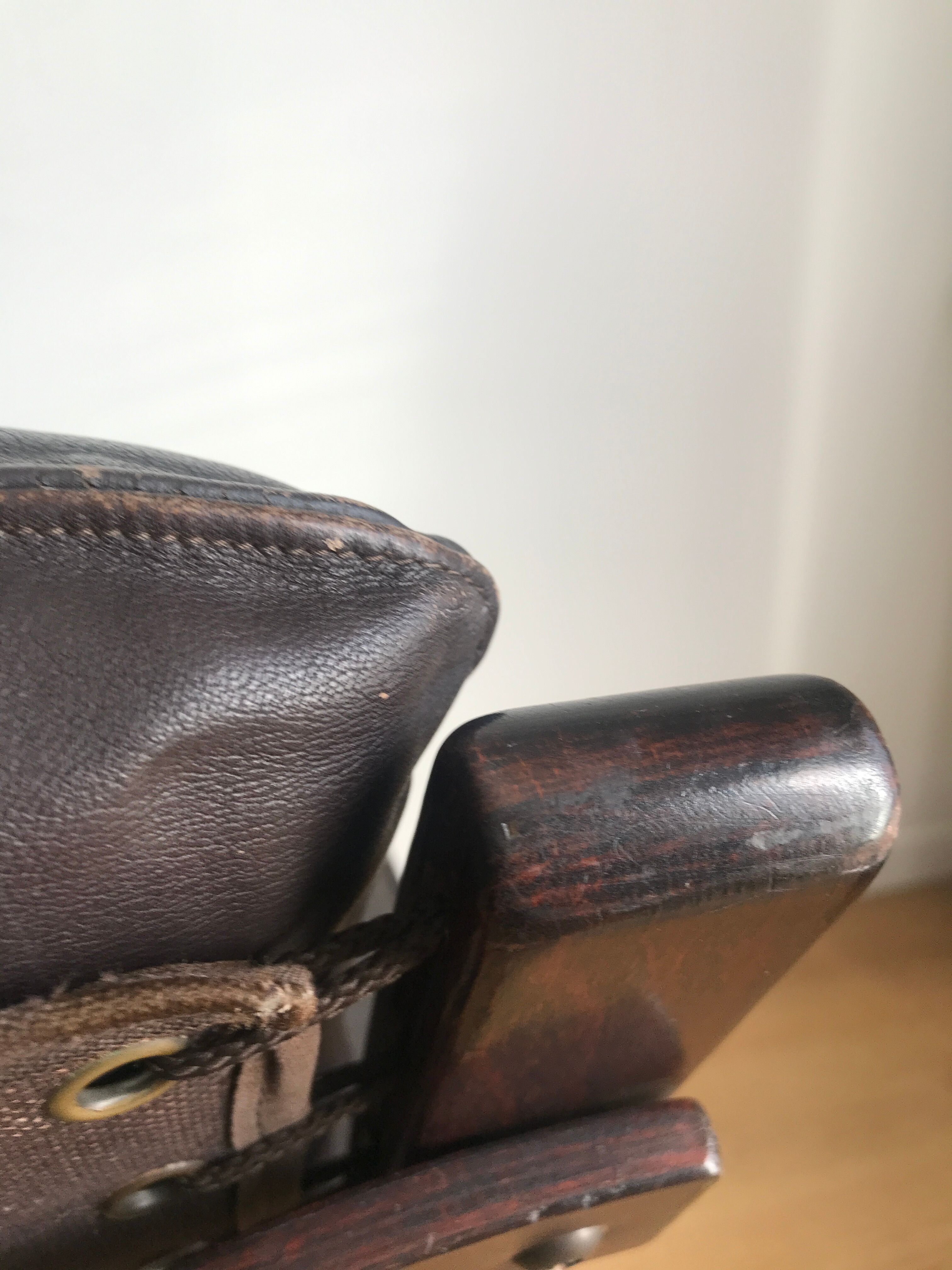 Armchair siesta brown leather by ingmar relling for westnofa
