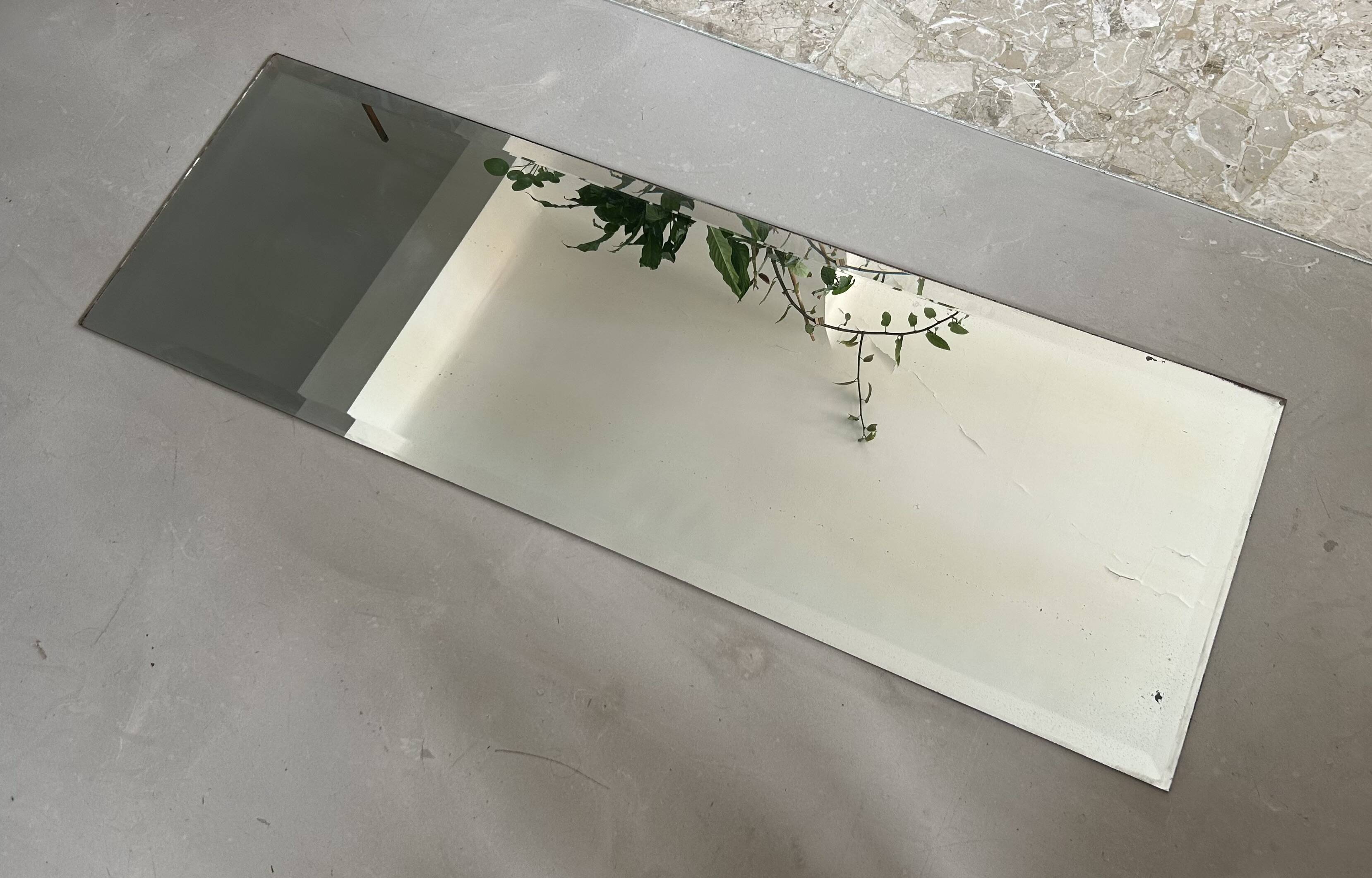 Antique bevelled mirror 48x144