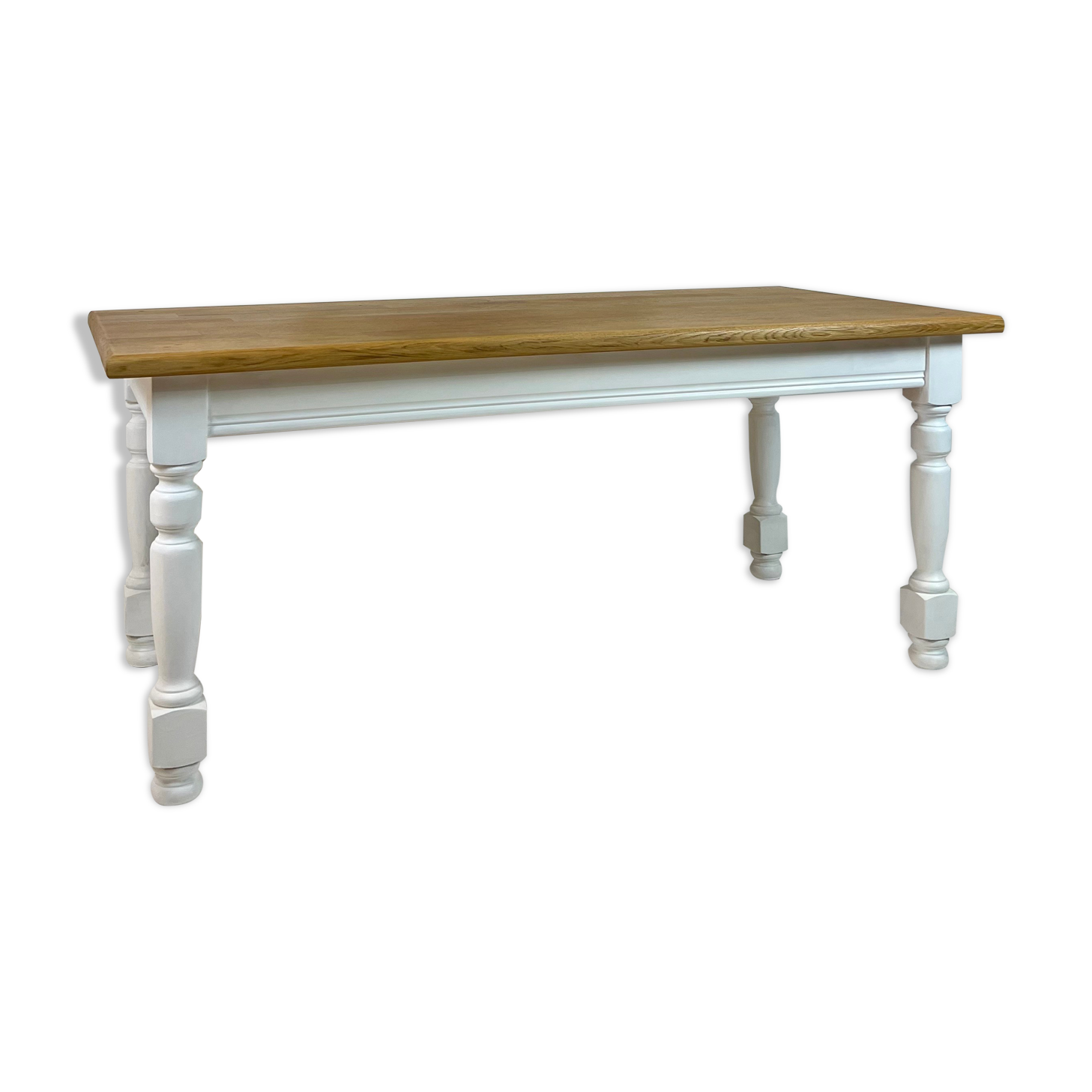 Ivory white base farmhouse table