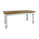 Table de ferme piétement blanc ivoire