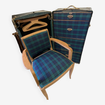 Cabin trunk and matching bridge armchair