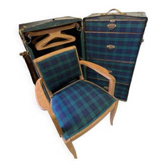 Cabin trunk and matching bridge armchair