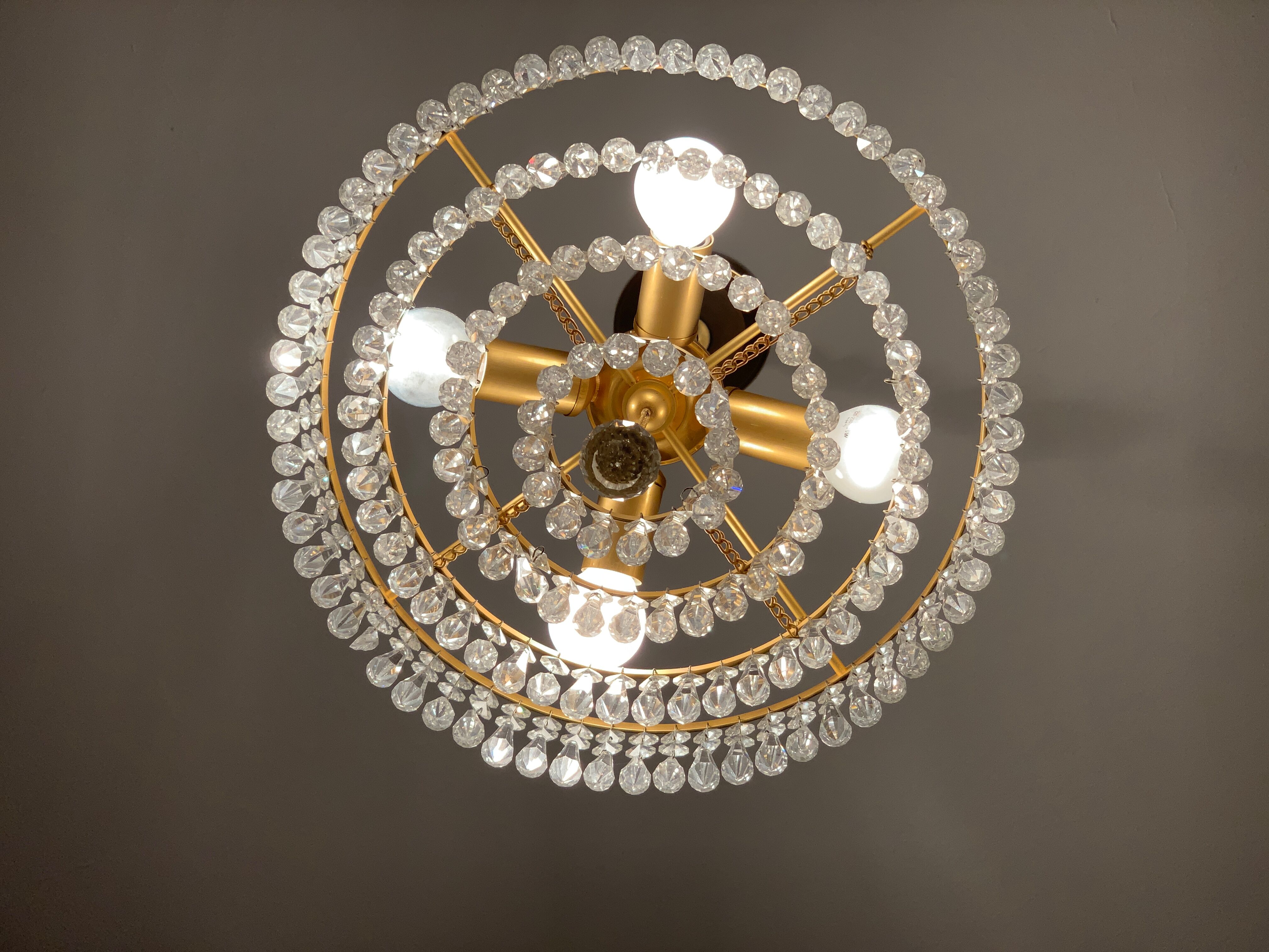Crystal grapefruit chandelier