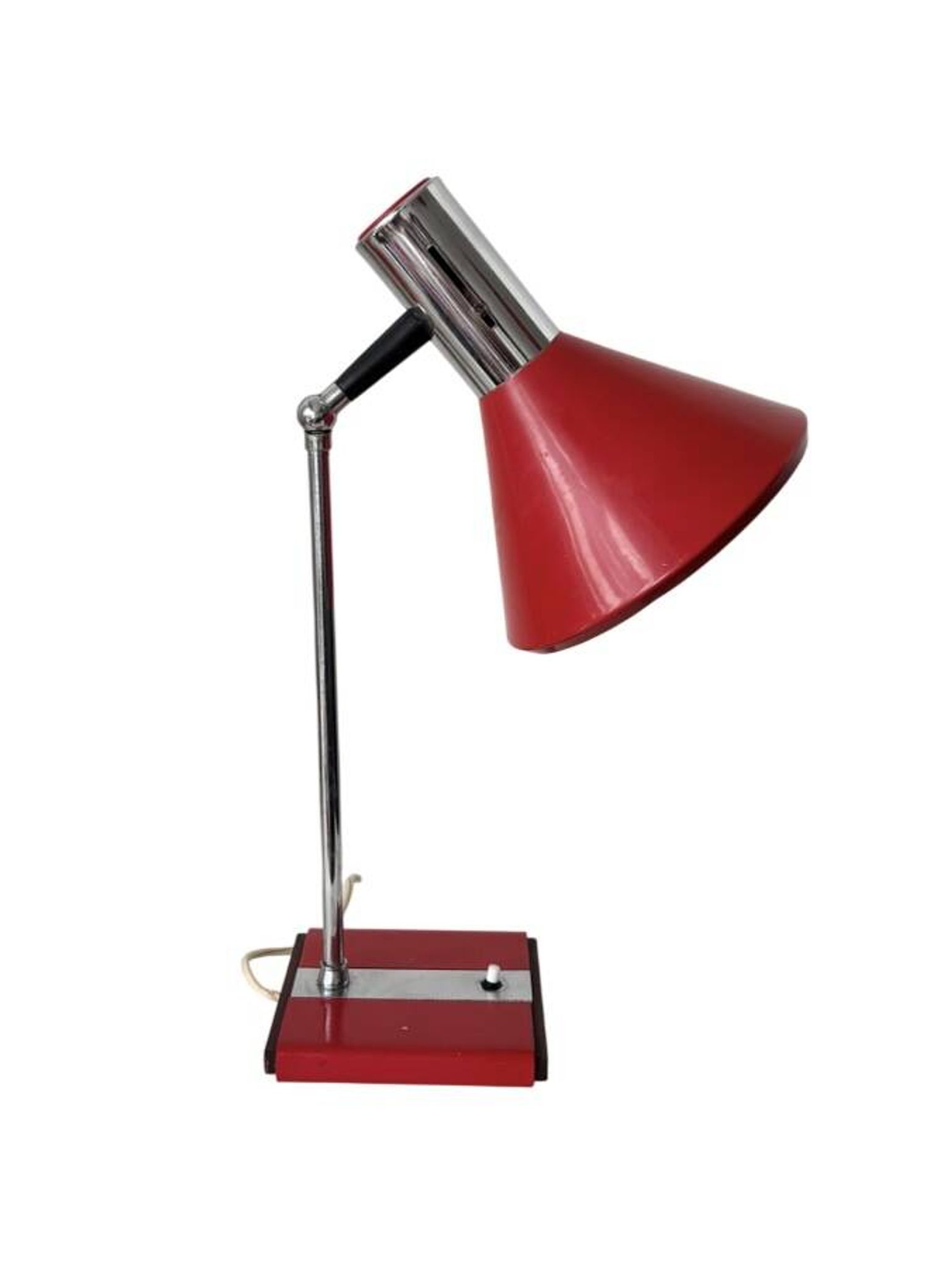 Italian desk lamp in wood and metal from the 1960s.