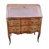 Secrétaire style Louis XV dos d'âne en noyer