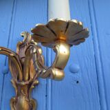 Louis XV style Bronze Brass twin arm wall lights