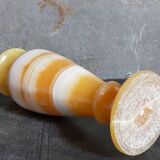 Baluster vase in real vintage honey onyx stone 25 cm