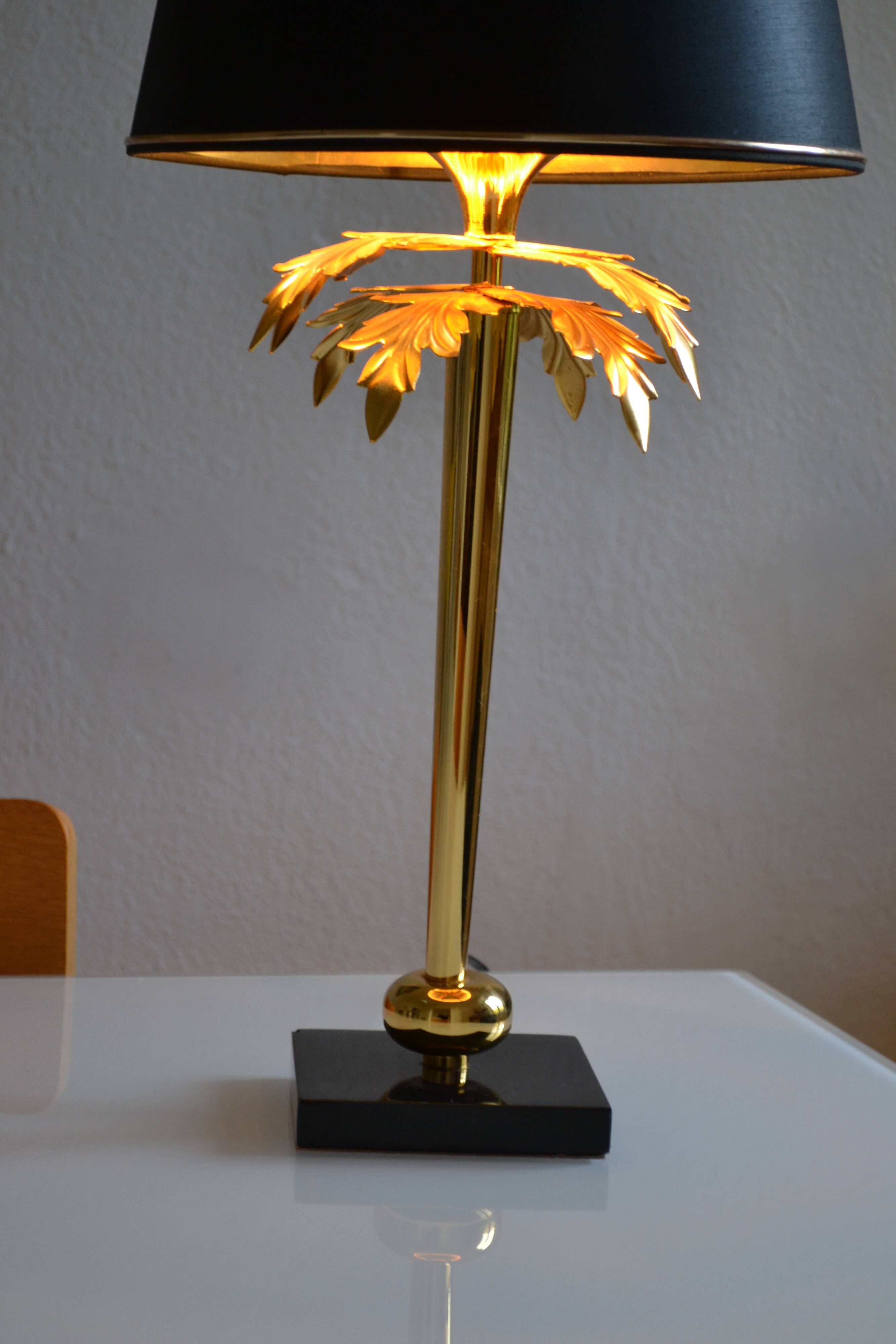 “Palm tree” lamp chandelier Deknudt Belgium