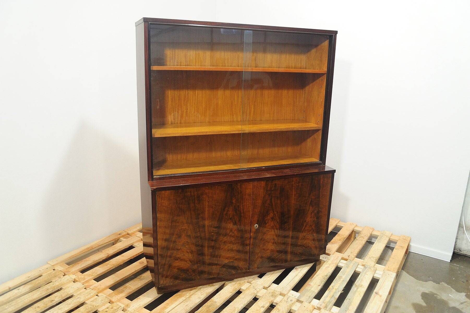 Mid-century modern bookcase by Setona, 1950s Czechoslovakia
