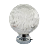 Table lamp glass and chrome