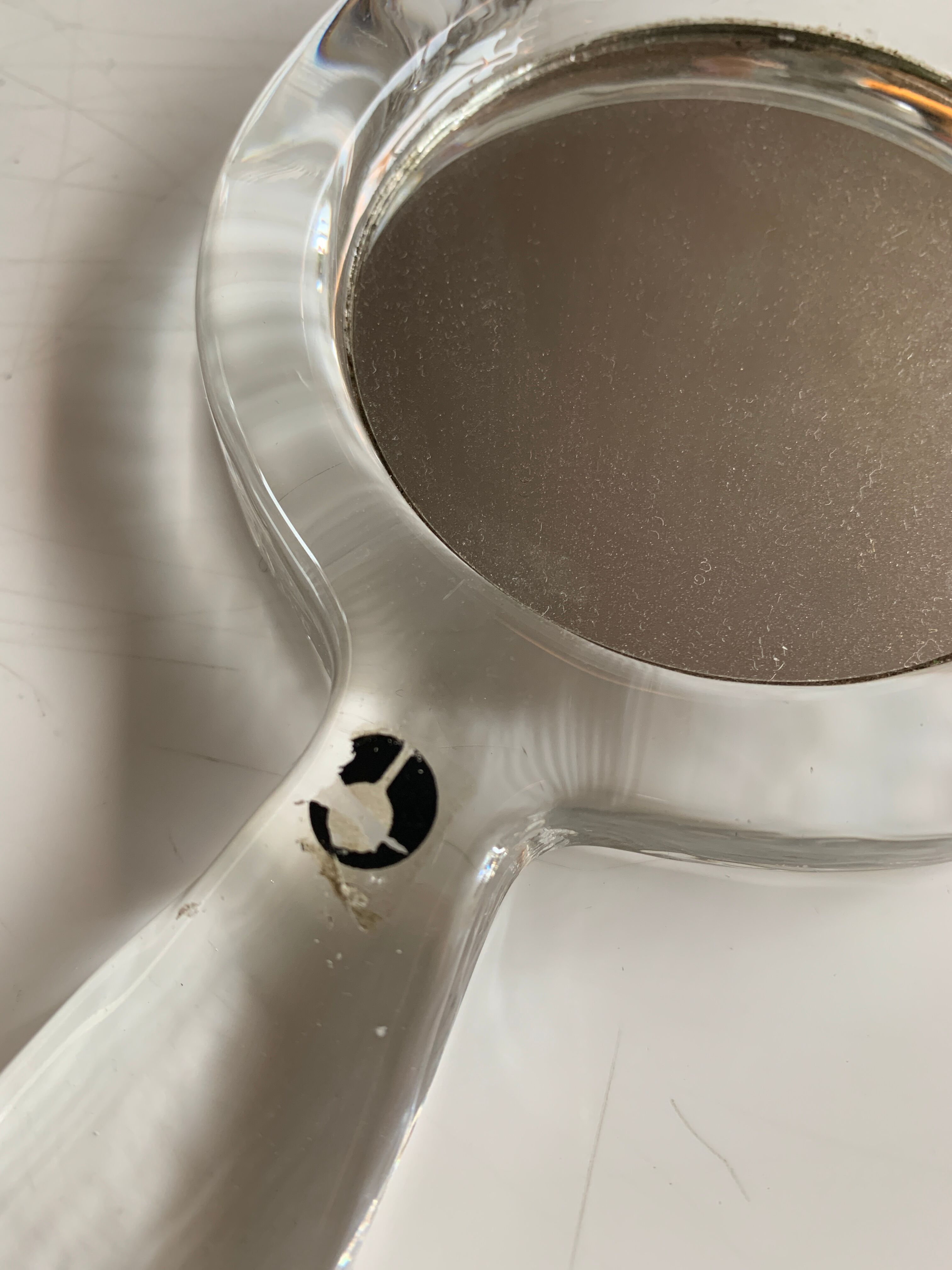 Glass hand facing Walther Glass Germany