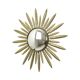 Mid Century Copper Plated Metal Sun Mirror Deknudt Convex 55cm