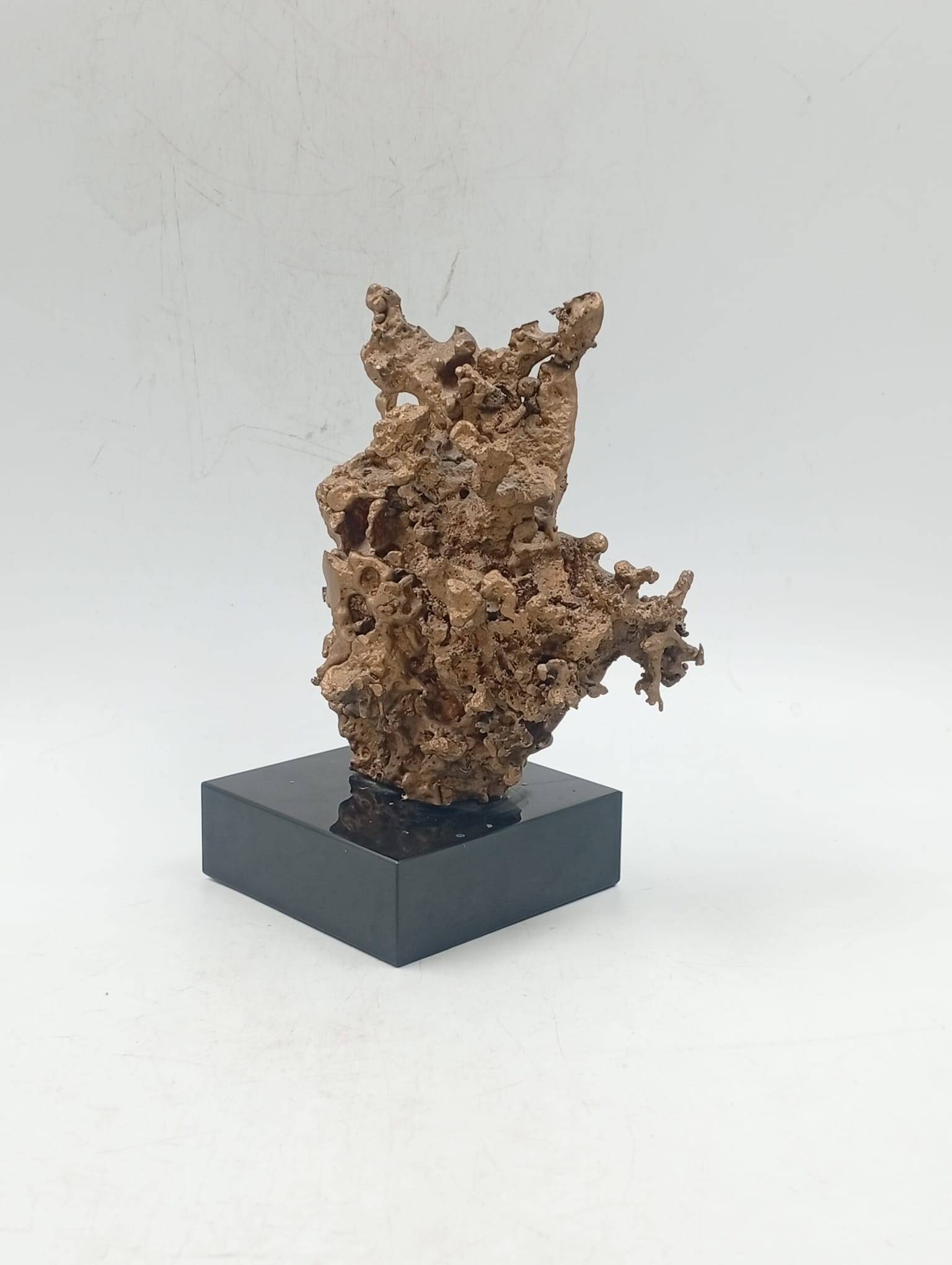 Organic Sculpture Brutalist Modernist Midcentury Gilded Bronze Casting