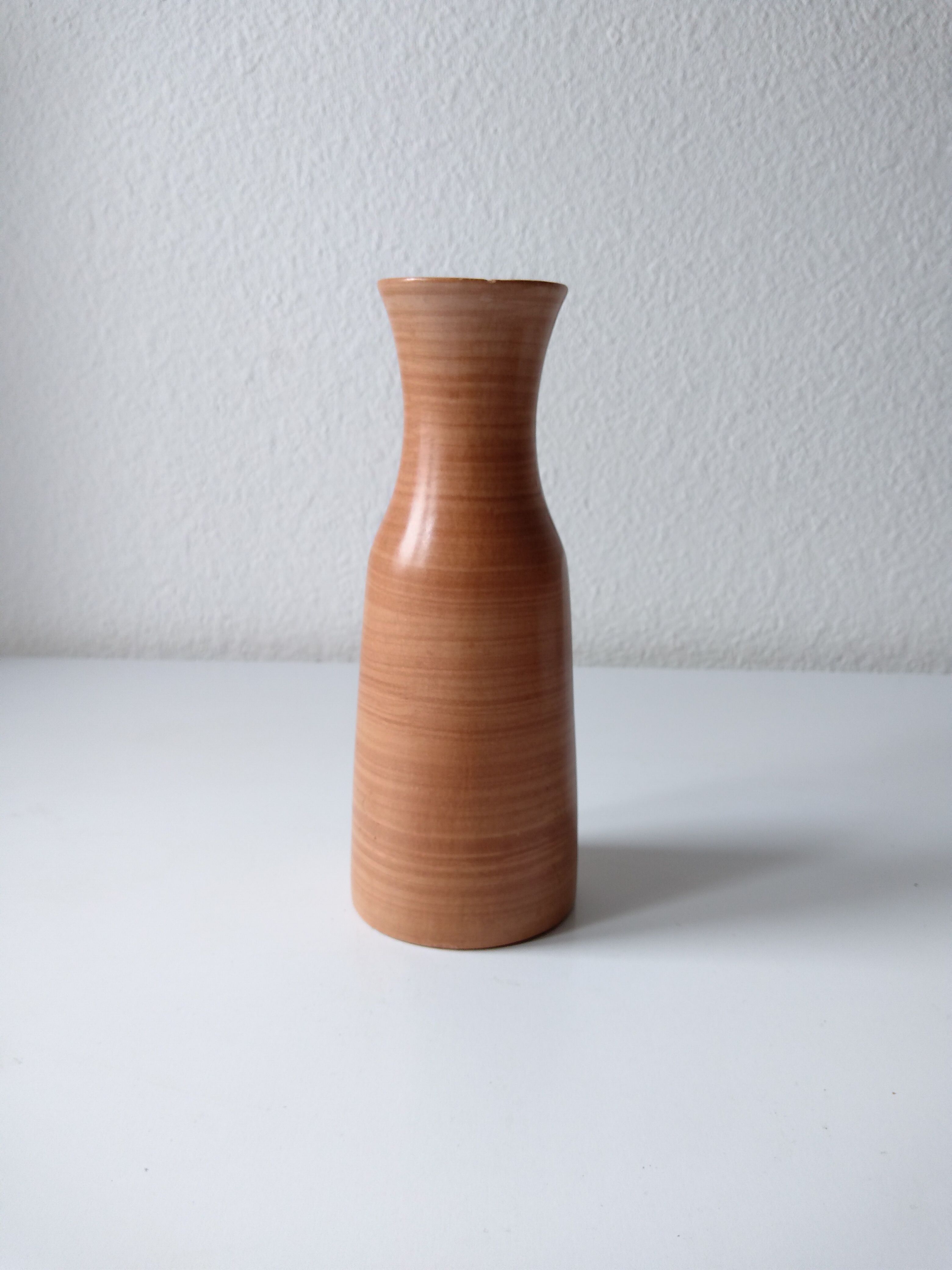 Handmade terracotta vase in terra cotta color