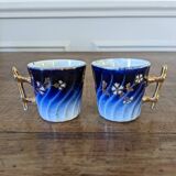 Two Luneville coffee cups