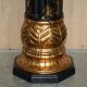 Pair of lacquered torchère columns in Chinoiserie neoclassical style.