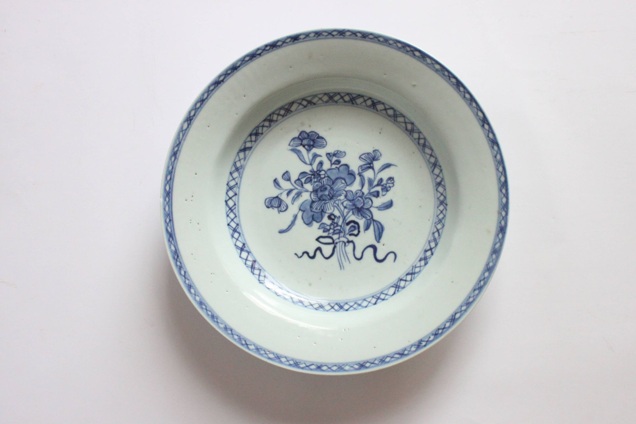 Assiette en porcelaine d'exportation Qianlong, Chine 18e