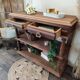 Console desserte meuble d'appoint en chêne massif
