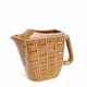 Ceramic pitcher decoration wicker style braided