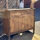Antique drop-leaf secretary / solid raw oak counter