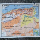 Old Vidal Lablache map N°11 Algeria Tunisia Sahara