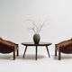 Rural Coffee Table with Contemporary Architecture, Solid Wenge Wood
