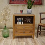 Art Deco bedside table in oak, restored