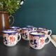 Antique Adderley & Co Lisbon pattern bon china set of 6 tea cups