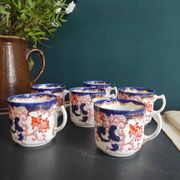 Antique Adderley & Co Lisbon pattern bon china set of 6 tea cups