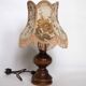 Turned wooden lamp base