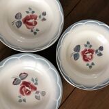 6 assiettes creuses Digoin modèle Magali