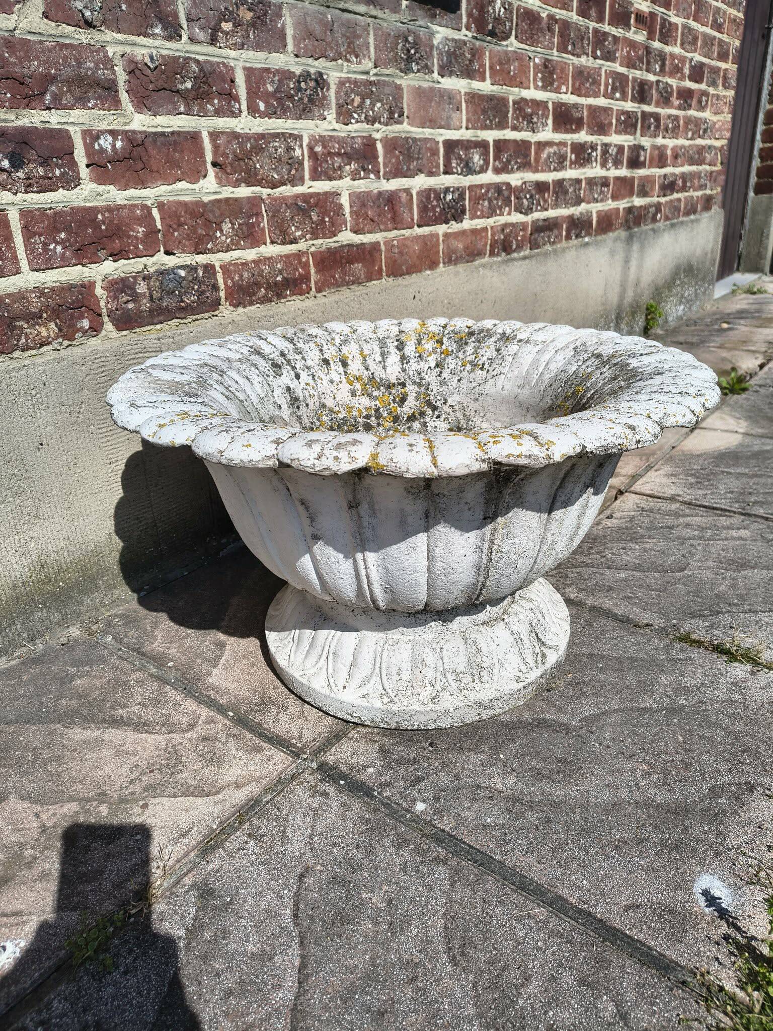 Ensemble de 2 pots à fleurs en beton