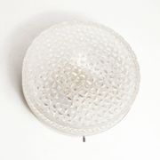 S+ Megal round ceiling light in black and opaque Swiss machined glass 90
