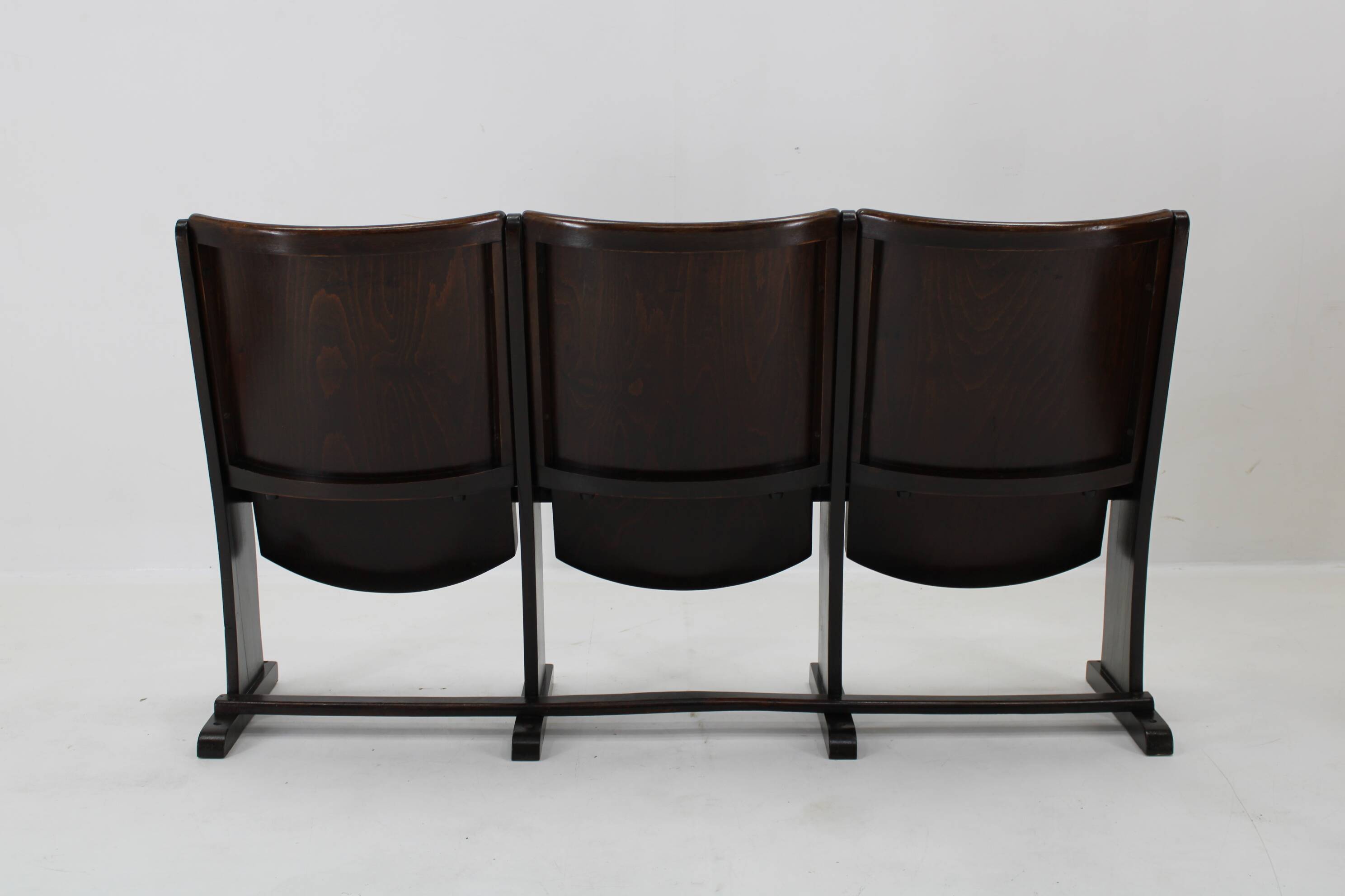 1970s 3-Seater Cinema Bench by TON, Czechoslovakia