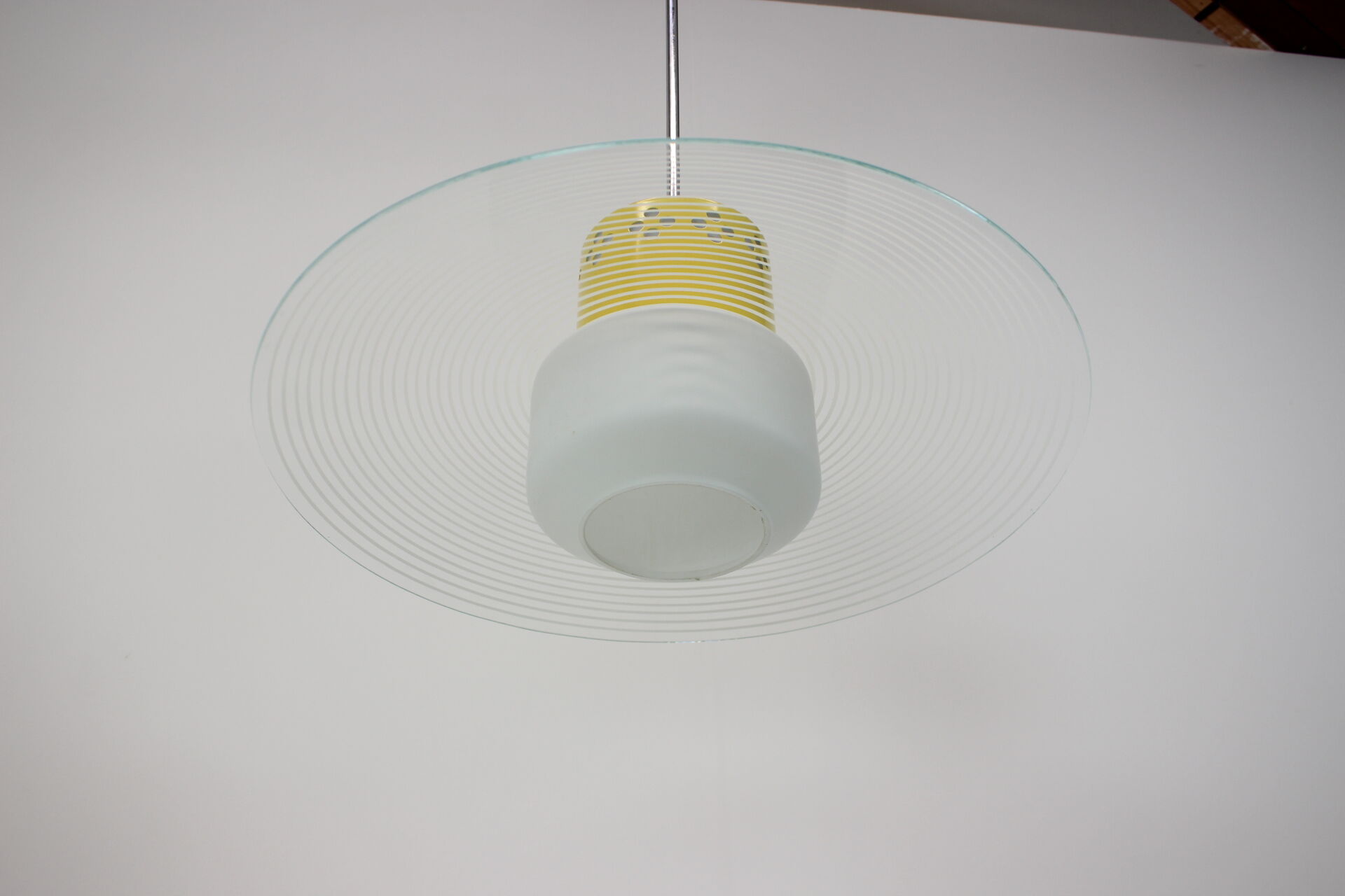 Mid-Century Glass Chandelier, 1970s