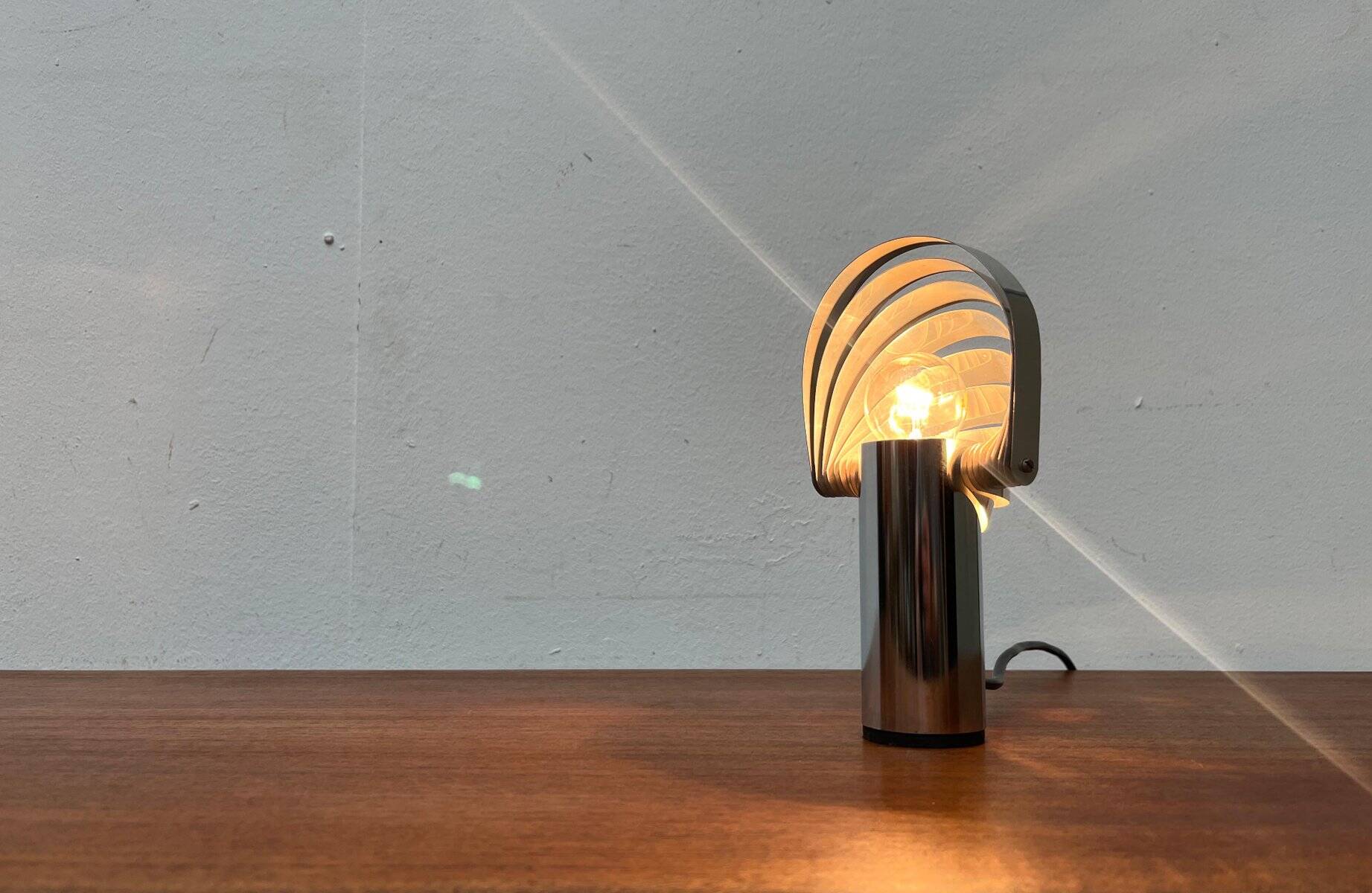 Vintage Swiss Visier table lamp from the space age by E. R. Nele for Temde, 1970s.