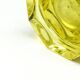 Art Deco vase, yellow crystal, design by J. Hoffmann, Moser, Czechoslovakia, 1930s