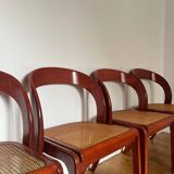 Set of 4 Baumann caned gondola chairs