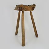 Old wooden tripod stool, 1960s