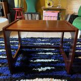 Trio of nesting coffee tables, 1970, dark wood
