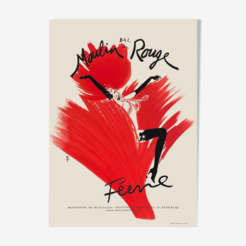 Poster moulin rouge "féérie" by René Gruau