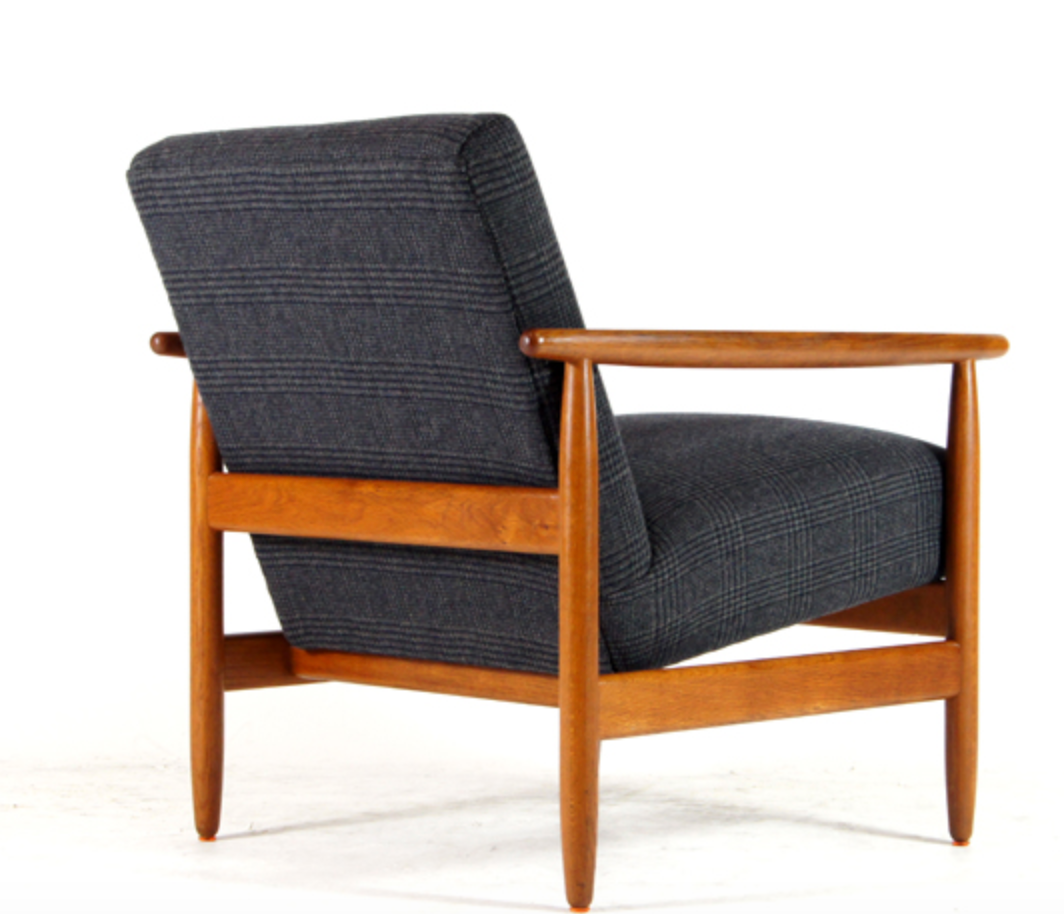 Danish vintage retro chair Ejvind Johansson FDB in teak