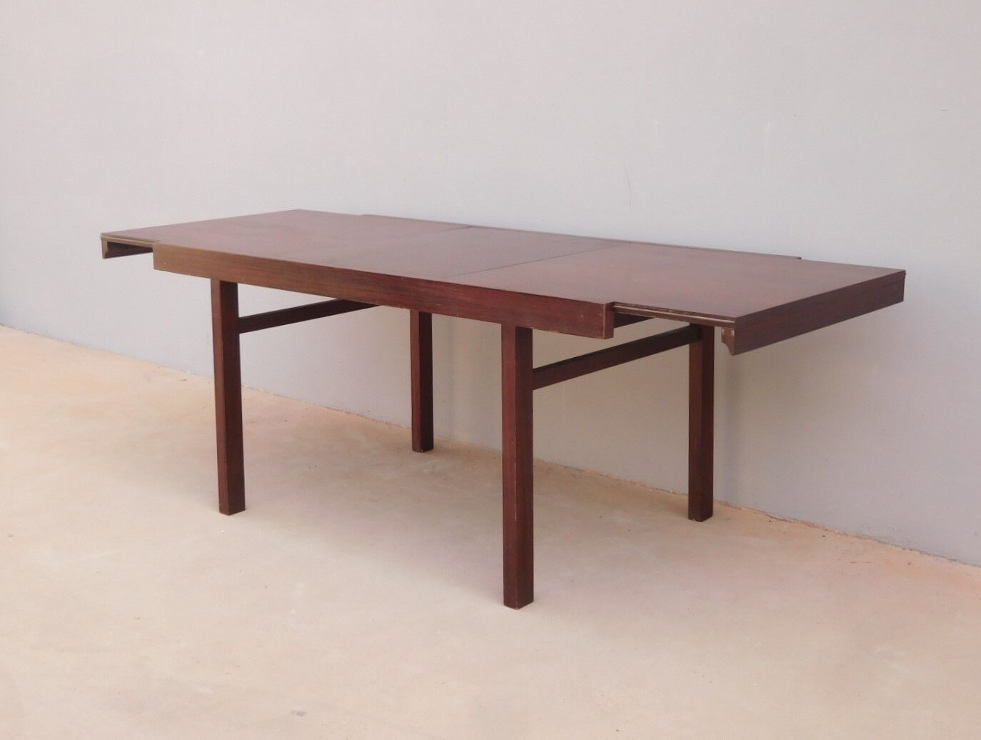 Rosewood extension table set and its 4 vintage chairs