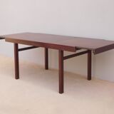 Ensemble table à rallonge en palissandre et ses 4 chaises vintage