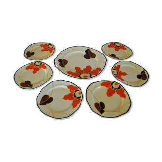 Hand-painted cake set 1960s/70s
