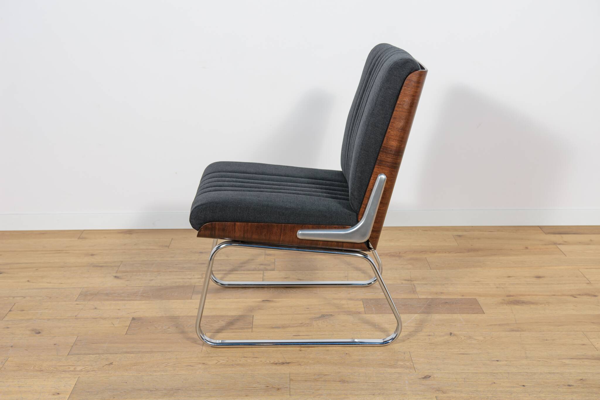 Chrome & Rosewood armchairs, Gordon Russell, United Knigdom, 1970s.