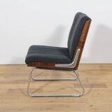 Chrome & Rosewood armchairs, Gordon Russell, United Knigdom, 1970s.