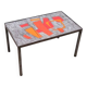 Table basse de robert et jean cloutier en pierre de lave émaillé, 1960